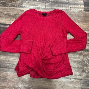 A. Byer Women's Vibrant Red Long Sleeve Top
